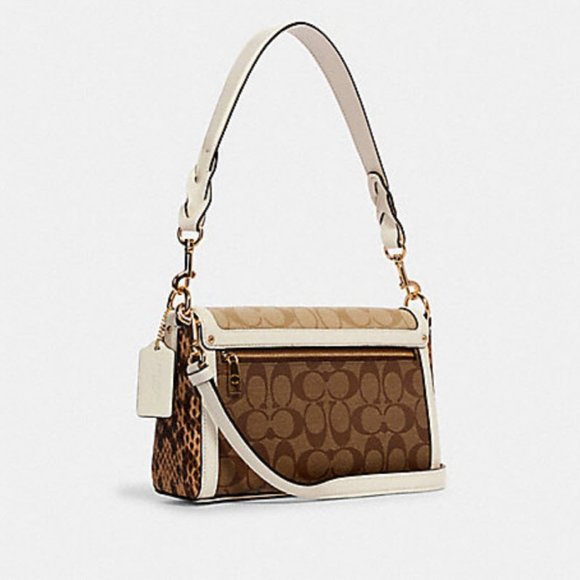 Coach JADE SHOULDER BAG IN BLOCKED SIGNATURE - Picture 9 of 10
